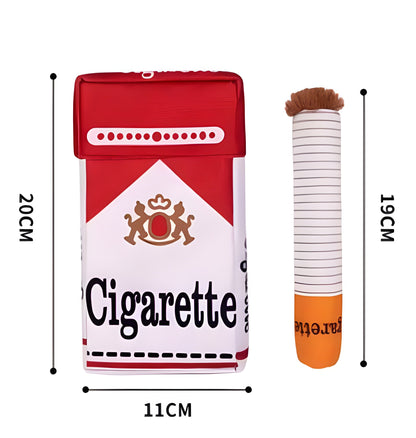 Köpüş Duman Komik Peluş Köpek Oyuncakları Sigara Paketi Şekilli